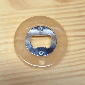 Resin Round Gold Bottle Opener